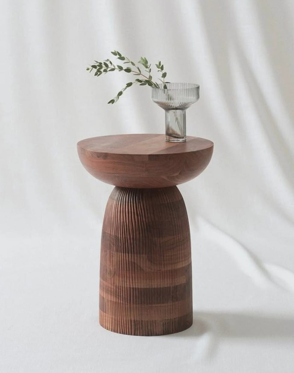 Carved Column Side Table